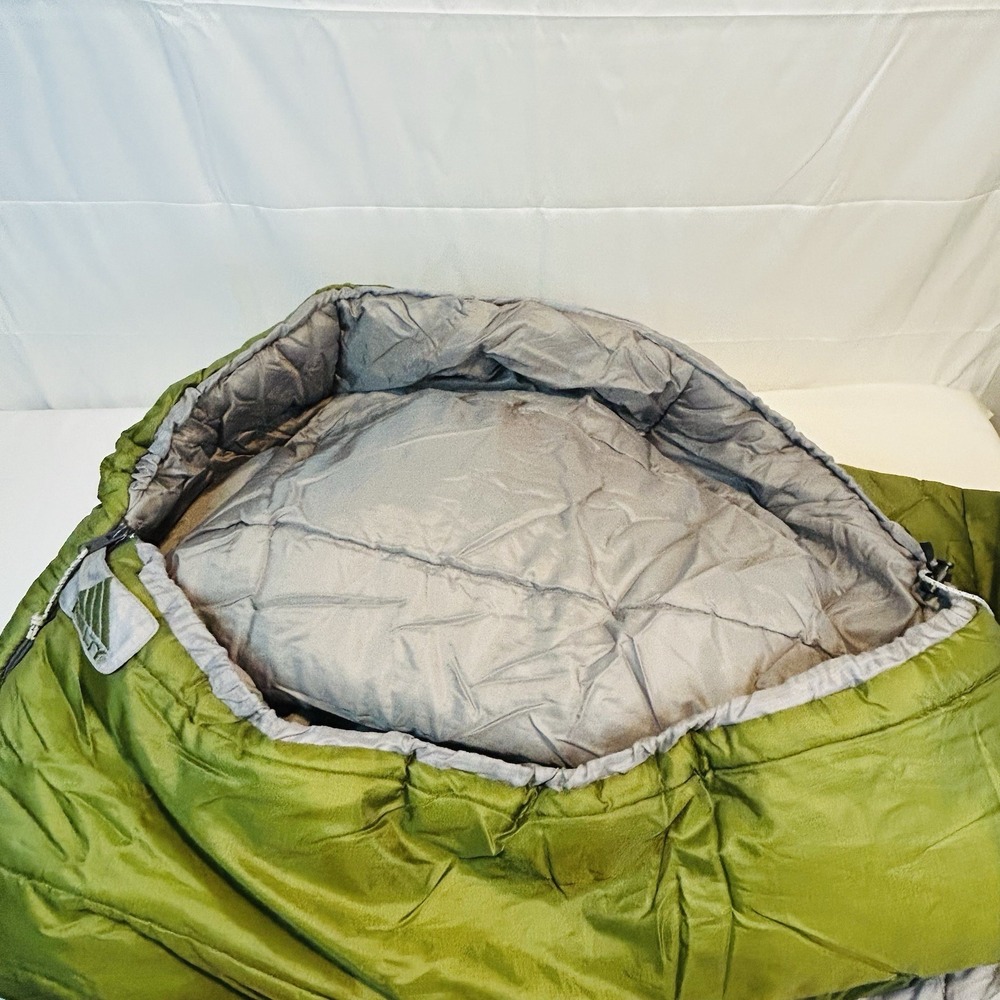 Kelty Sleeping Bag Corona Regular 20 Degree Right Zipper 34" x 80" Green Grey - Picture 14 of 16
